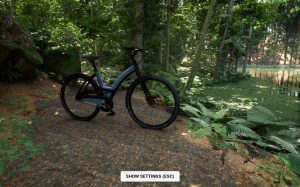 a bicycle in a forest