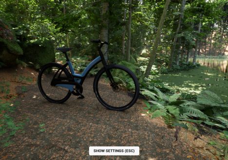 a bicycle in a forest